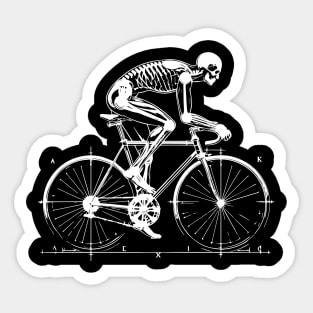 bicycle skeleton anatomy Sticker